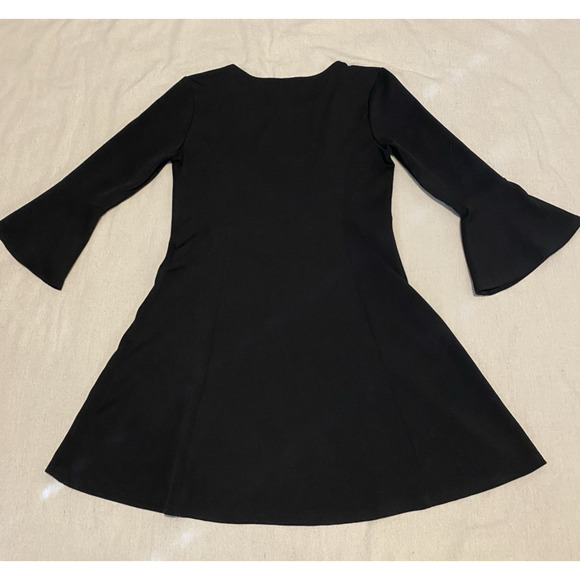 Magnolia Skye Little Black Dress Medium Boho Whimsgoth Flutter Sleeves Dark Mini - Picture 6 of 13